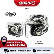 ARAI VZ-RAM SNOW Dome Helmet Motor Visor Topi Keledar Keselamatan Open Face Original Superbike SIRIM