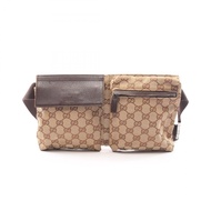 【二手】Gucci GUCCI 腰包/斜背包 GG帆布 28566 米色帆布皮革腰包 男女通用 二手 B