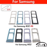 Sim SD Card Tray For Samsung A52 A72 A32 SIM Chip Holder Slot Adapter Drawer Part