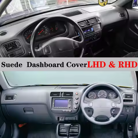Suede Leather Dashmat Dashboard Cover Pad Dash Mat Carpet Car Accessories For Honda Civic Ej Ek3 Em 