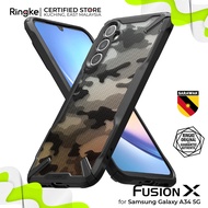 RINGKE® FUSION X Samsung Galaxy A34 5G Camouflage Design Hard Back Heavy Duty Shockproof Advanced Pr