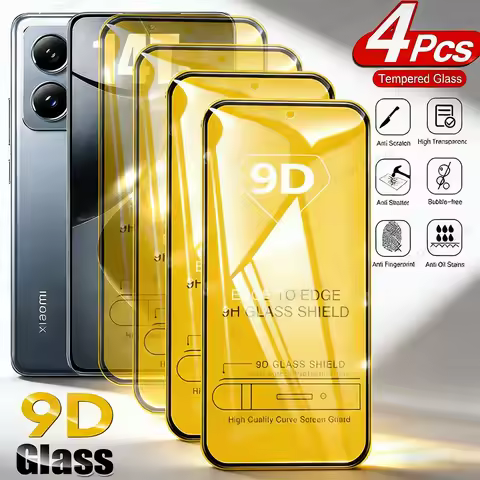 4PCS 9D HD Screen Protector For Xiaomi 14T Pro 11T 12T 10T Pro Mi 14 13 12 Lite Mi 11 Lite 5G Protec
