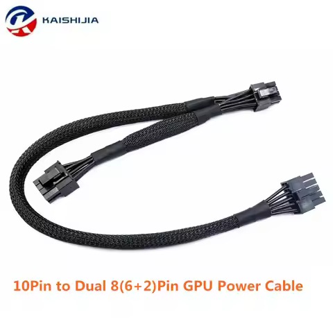 Premium PSU 10Pin to 1x8Pin Dual 8(6+2)Pin GPU Power Adapter Cable for HP DL380 GEN8 GEN9 Server