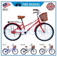 READY STOCK 24 CITY CLASSIC BIKE YAKU BASIKAL ADA BAKUL