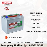 MUTLU EFB S95 / D26.72.076.C START STOP CAR BATTERY