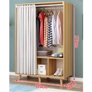 Wood sliding wardrobe storage unisex indoor home bedroom furniture simple modern trendy INS look Alm