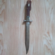 Pisau Lawas antik CARL SCHLIEPER REMSCHEID SAUFANGER Folding Bowie Stag Handle Vintage Antique Hunti