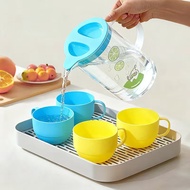 Kettle Pitcher 1.2 Liter 4-in-1 Cup Set Heat-Resistant Wheat Straw/ Imported Drinking Container - PB