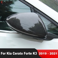 Door Rearview Mirror Cover Trim For Kia Cerato Forte K3 2019 2020 2021 Carbon Fiber Car Side Wing Mi