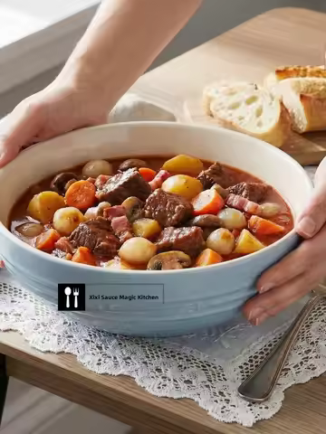 Large 8-Inch Le Creuset Soup Bowl Multifunctional Ceramic Bowl for Noodles Salad Cooking Dining Luxu