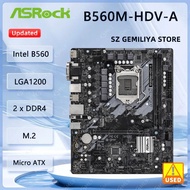 ASROCK B560M-HDV-A Motherboard LGA1200 M.2 Intel B560 2x DR4 64GB support i5-11400F i9-10900 i5-1050