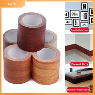 1 PC X Furniture Tape 5M/Roll Realistic Wood Grain Repair Adhensive Duct Tape Floor Furniture Renovation Skirting Line Sticker Home Decoration