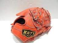 日本品牌 ZETT 限量金標 頂級硬式訂製牛皮 棒壘球手套 投手手套 紅(BPGT-2301)贈原箱,手套袋