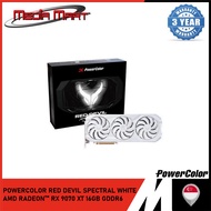 POWERCOLOR RED DEVIL SPECTRAL WHITE AMD RADEON™ RX 9070 XT 16GB GDDR6 GRAPHIC CARD