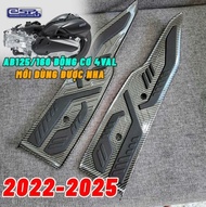 Thảm Lót Chân Xe Air Blade 125/160 2022- 2025 Tấm Để Sàn Gác Chân Cao su và Carbon AB22 - AB25