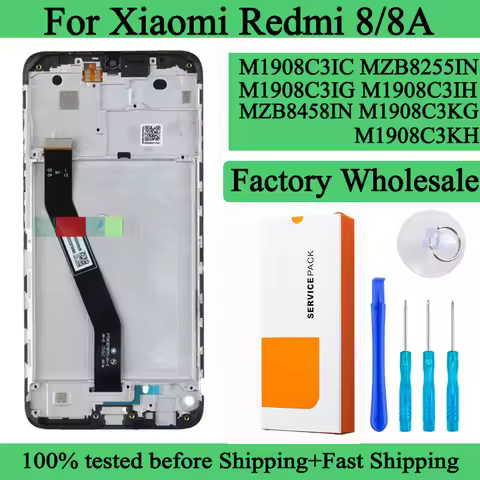 M1908C3IC MZB8255IN MZB8458IN M1908C3KG Premium Lcd For Xiaomi Redmi 8 Display Touch Screen Digitize