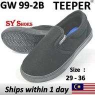 (SY Shoes) "TEEPER" Kid Slip-On Black School Shoes (GW 99-2)