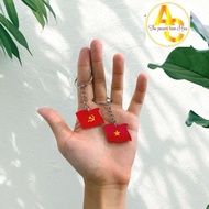 Party flag keychain, Vietnam flag keychain