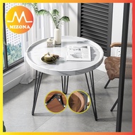 MIZONA Small Coffee Table Balcony Small Table Rack Living Room Side Table Minimalist Small Round Tab