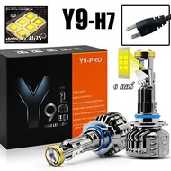 [จัดส่งจากกรุงเทพ] ของแท้ Y8 รุ่นใหม่2023🔥1คู่ หลอดไฟหน้าLedมินิโปรเจคเตอร์ รุ่นY8 Y9 Y6 ขั้ว H4 RHD ไฟหน้าLED Mini Projectorรุ่นRและY6D-R ขั้ว H4  9005（HB3） หลอดไฟ H4 หลอดไฟ H7