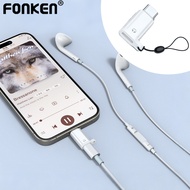 Fonken Type C to iOS Earphone Adapter USB C Male To IOS Female Earphone Converter