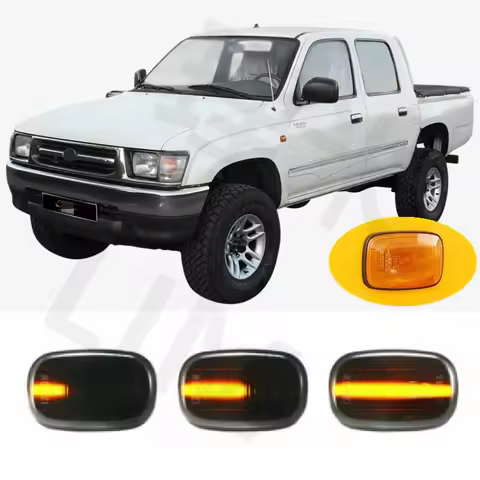 for Toyota Hilux N80 N90 N100 N110 N140 N150 N160 N170 AN10 AN20 AN30 1988 - 2005 Dynamic LED Side M