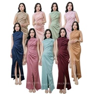 Dress Evening F255 Sleeveless Tie Neck