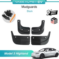 VACC AUTO Mudguards Mud Flaps Splash Guards MudFlaps Fender For Tesla Model 3 Highland 2024 Car Acce