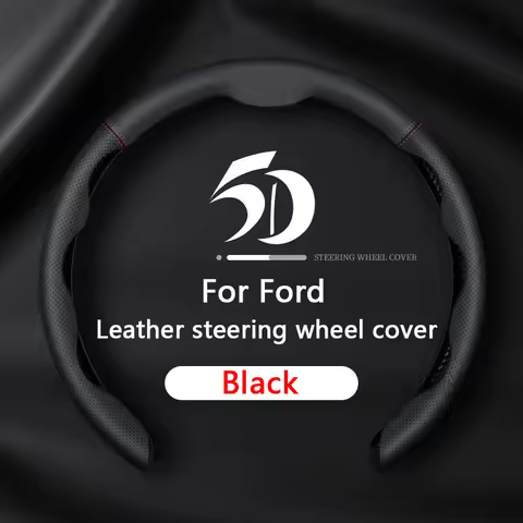 Car Steering Wheel Cover NAPPA leather Booster Cover For Ford Focus 2 3 4 5 Mondeo MK2 MK3 MK4 MK7 F
