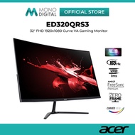 ACER 32" NITRO ED320QR S3 / ED320QRS3 LCD FULL HD (1920x1080P@165HZ) VA PANEL CURVE LED GAMING MONIT