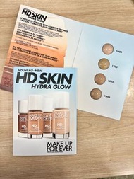 $40/2件包郵(全新夏日更透薄)NEW MAKE UP FOR EVER NOUVEAU HD SKIN HYDRA GLOW FOUNDATION Fond De Teint Soin Booster Serum 高清光感柔焦粉底 Makeup Forever 4ever professional paris 霜膏液 試用裝旅行裝 sample travel size 高光打底陰影遮瑕 化妝品 base shadow contour summer