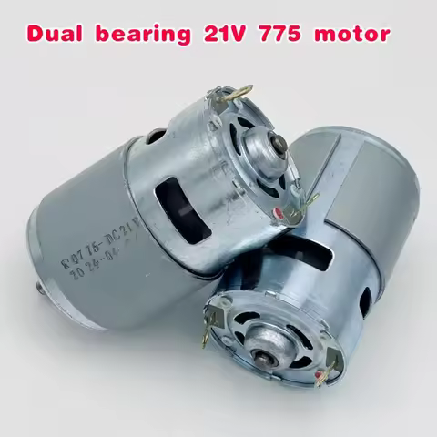 High-Speed Silent DC Motor 775 21V Brush Motor with 775/775 Keywords, Ideal for High-Power Applicati