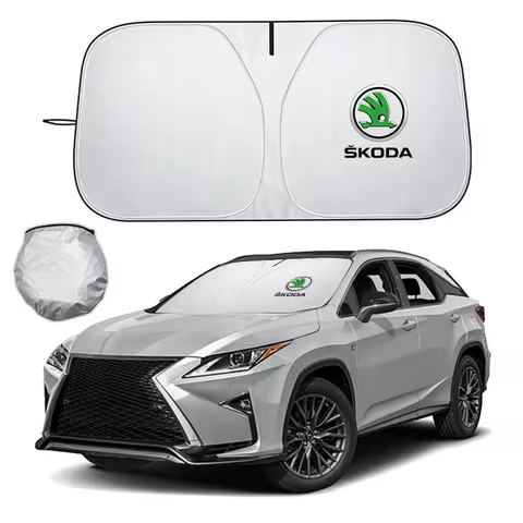 Foldable Car Sunshade UV Windshield Visor For Skoda Octavia Kodiaq Kamiq Fabia Karoq Elroq Enyaq Sup