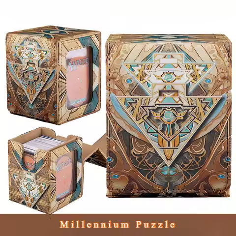 Yugioh White Dragon Egyptian God Millennium Puzzle Deck Box Yu-Gi-Oh! TCG OCG PTCG Trading Cards Pu 