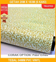 Tikar Getah 20m X 183m (6 Kaki) Tebal 04mm Pvc Vinyl Carpet Flooring Rug Mat Canopy Karpet Velvet Toto Khemah Kanopi