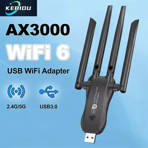 AX3000 USB3.0 WiFi Adapter Dual Band 2.4G/5G 802.11AX WiFi 6 Network Card Wireless Wifi Receiver Don