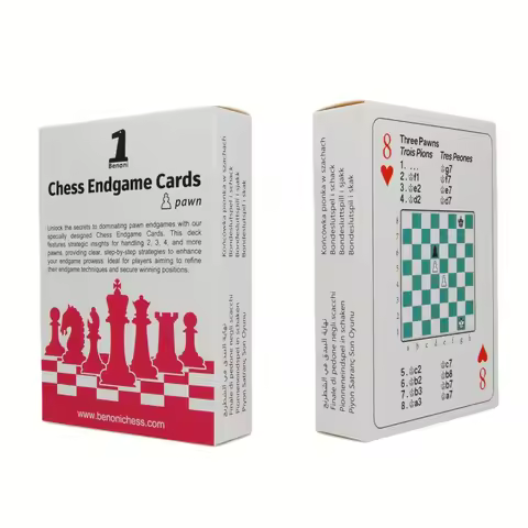 Benoni Chess Endgame Cards (pawn) – Master Chess Skills, Checkmate Tactics, Ideal Gift for Chess Ent