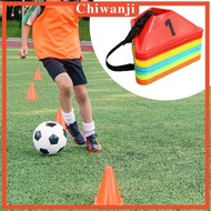 [Chiwanji] 50 Pieces Soccer Triangle Cones Agility Soccer Aids Marker Cones Cross Training for Coach
