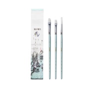 HIMI Gouache Paint Brushes Set 3 Pcs for Acrylic Oil Watercolor Face & Body Gouache Painting Nice Gi