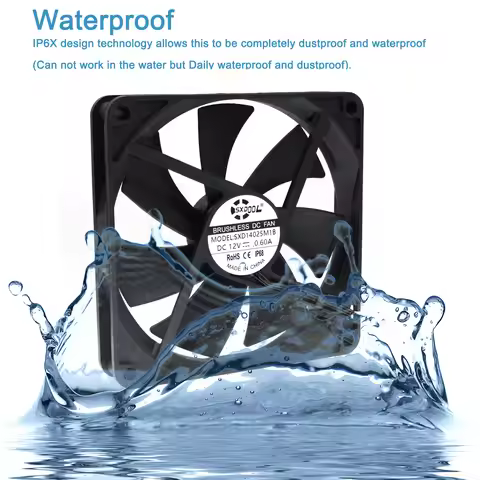 140mm 14cm Computer Case Cooling Fan PC Waterproof Dustproof,2900RPM 140X140X25mm Dual Ball 12V,High