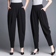 🔥HOT🔥New Spring, Summer All-in-one Harlem Pants Korean Version Loose and Thin Radish Pants Big Fat C