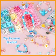 lakoe Kids DIY Beads Set Cartoon Handmade Girls Jewelry Bracelet Necklace Set Diy Girls Handmade Bea