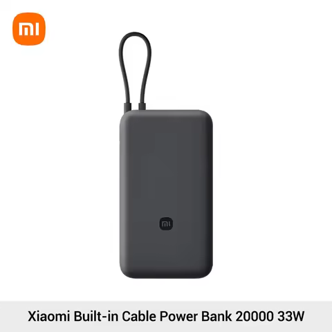 Xiaomi Built-in Cable Power Bank 20000 33W PB2033 USB-C Two way Fast Charging Portable Powerbank For