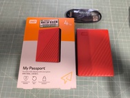 WD My Passport 4TB Portable HDD Red
