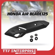 HONDA AIR BLADE-125 REAR EXHAUST MUFFLER PROTECTOR COVER (BLACK) AIRBLADE125 AIRBLADE 125 AIR BLADE 