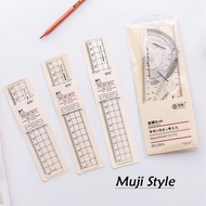 Creative Simple Muji Style Ruler Transparent Square Acrylic Ruler Student Set Ruler Triangle Ruler Protractor WJ193