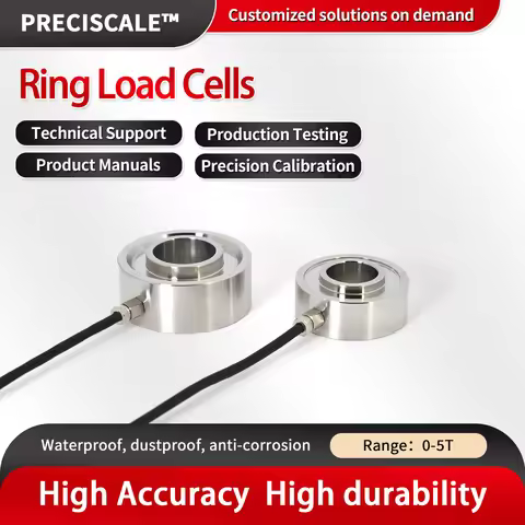 Preciscale Ring Force Load Cell Sensor Stainless Steel, High Precision Weight Sensor Mainly Used Int