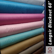 Kain Langsir Blackout Bidang 60"/Fabric Curtain Sunblock