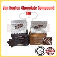 Van Houten Chocolate Compound Coin 1KG/Dark Chocolate Compound Coin/Coklat Hitam/黑巧克力/Cake/Kek/蛋糕