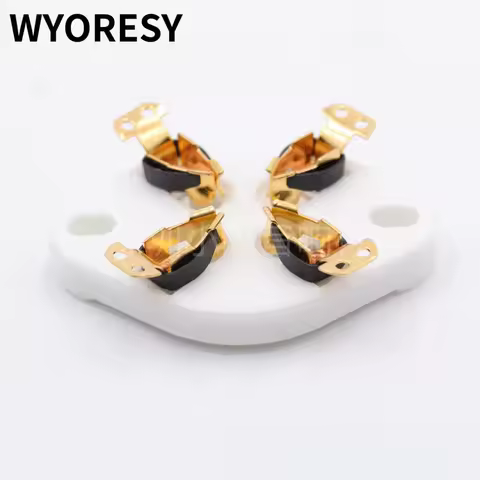 WYORESY Gold Plated 4 Pin Tube Stand Support Bracket For 2A3 300B 811A 572B Vacuum Tube Socket